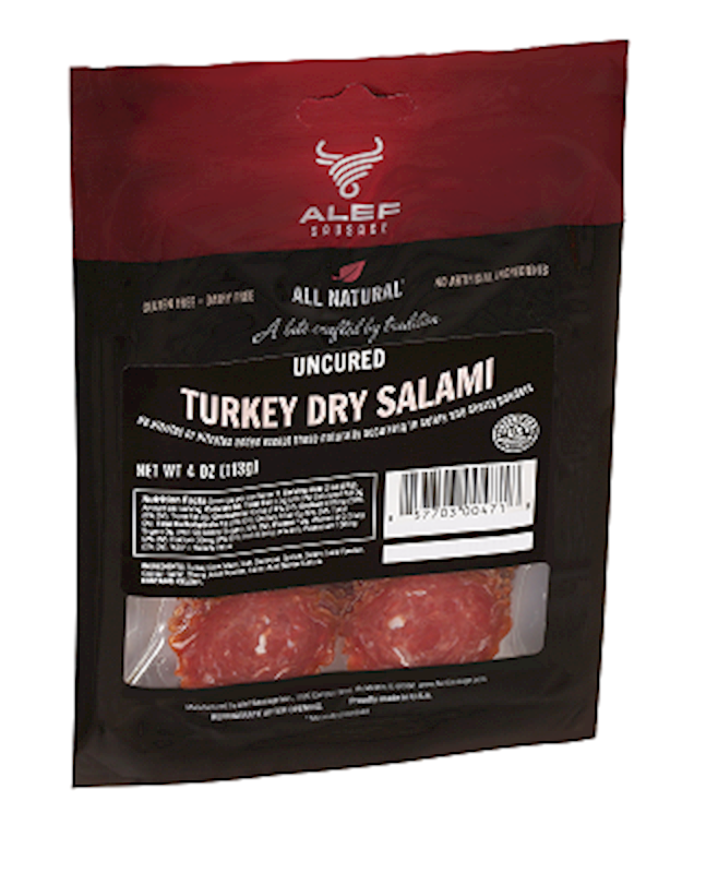 ALEF Uncured Sliced Dry Turkey Salami 113g/15pack