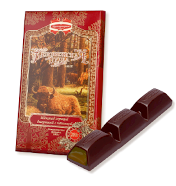 KOMMUNARKA Belovezhskaya Puscha Dark Chocolate Bars with Filling