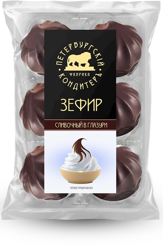 P. Konditer Glazed Creamy Marshmallow (Zefir) 390g/12pack