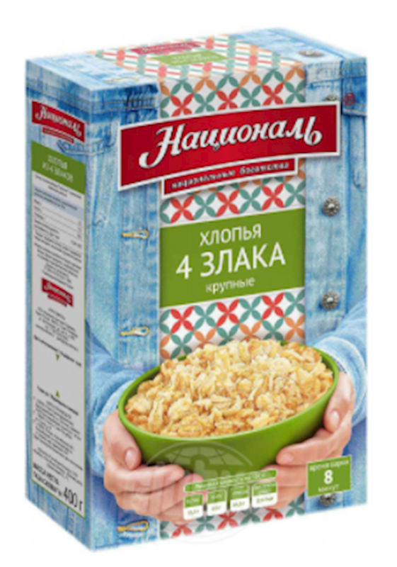 Flakes 4 Grains, Large  400g/12pack