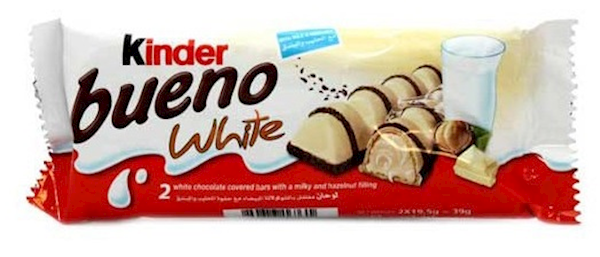 Kinder Chocolate Bar Bueno, White 39g/30pack