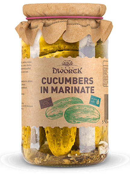 Dworek Pickles Marinated, Original Recipe 900ml/8pack