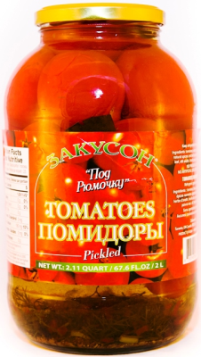 ZAKUSON Pickled Tomatoes Pod Rumochku 2L/6pack