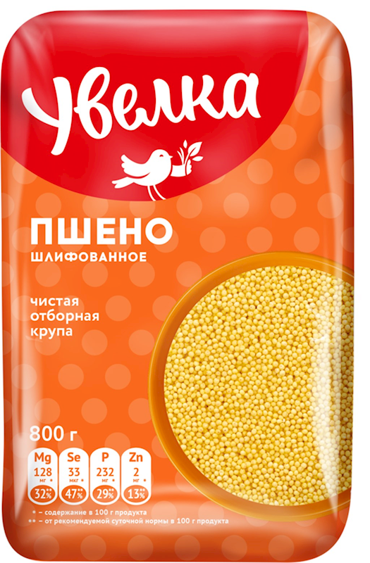 Uvelka Millet, Polished 800g/6pack