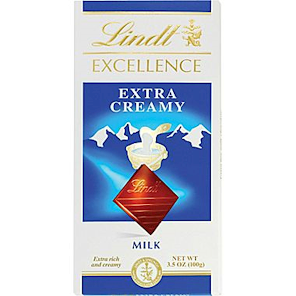 Lindt Milk Chocolate Bar Excellence Extra Creamy 100g/12pack