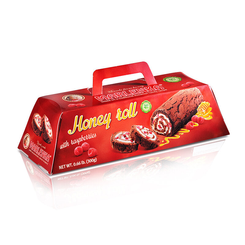 MARLENKA Honey Roll with Cocoa & Raspberries 300g/6pack