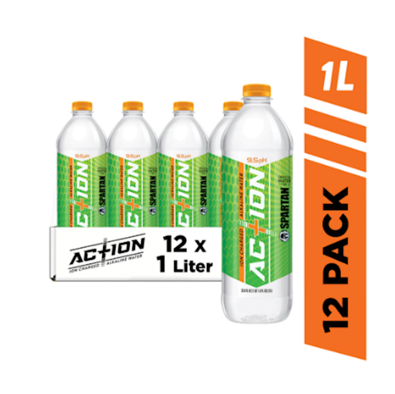 Spartan Action Alkaline Water, Alkaline AC+Ion 1L/12pack