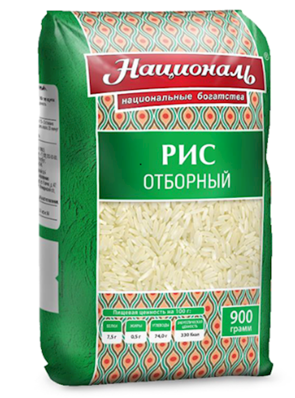 Natsional Angstrem Rice Long Grain, Otborniy 900g/12pack