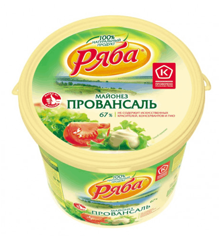 Ryaba Mayonnaise, Provansal 67%  890ml/12pack