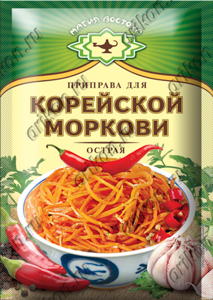 Magiya Vostoka Seasoning For Korean Carrot, Spicy 15g/40pack