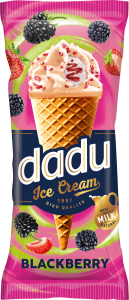 DADU Vanilla Ice Cream with Blackberry Filling and Strawberry pieces 150ml/24pack