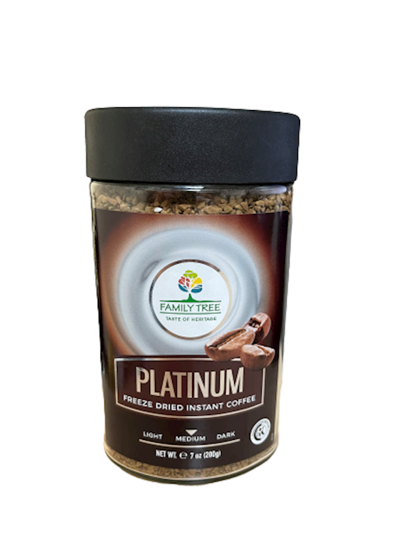 Family Tree Platinum Granulated Medium Roast Instant Coffee, Kosher 20