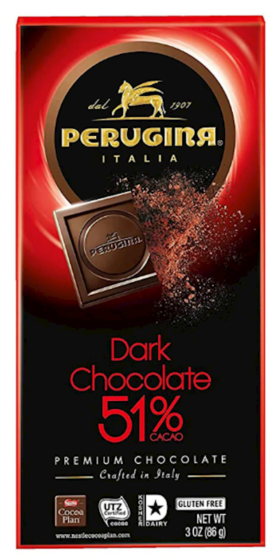 PERUGINA Dark Chocolate Bar 51% Cacao 86g/12pack