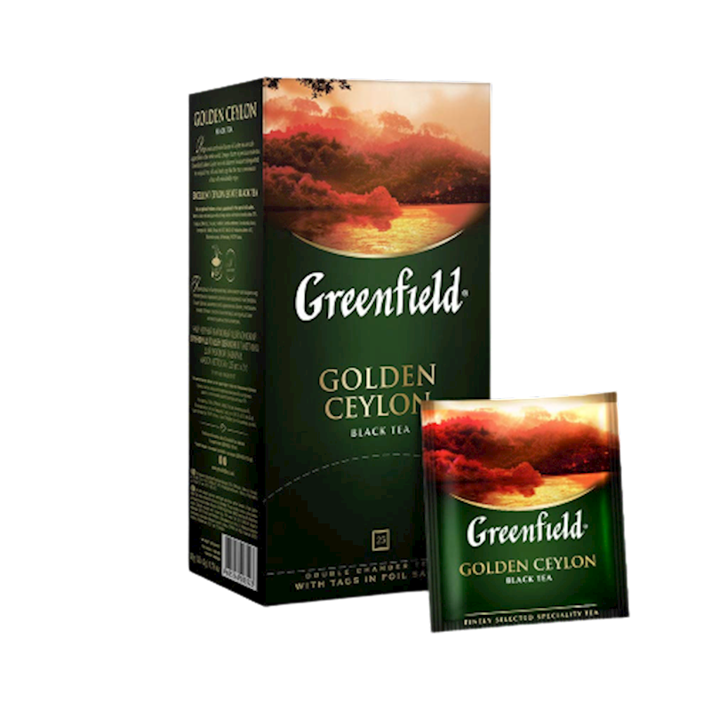 Greenfield Tea Black, Golden Ceylon 50g/10pack