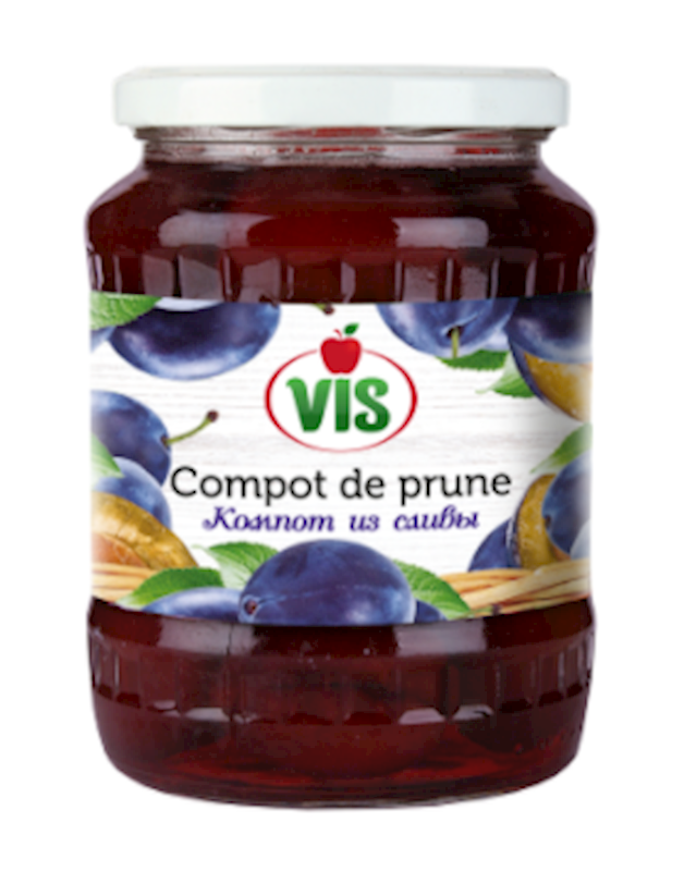 Vis Compote, Plum W/Pits 710g/12pack