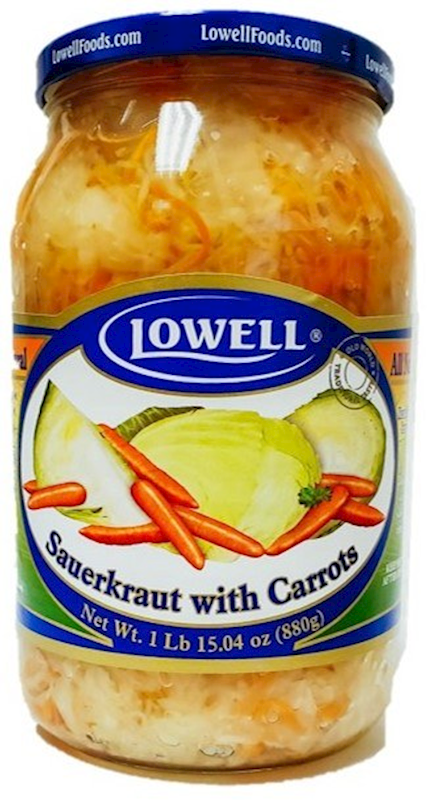 LOWELL Sauerkraut with Carrots 880g/12pack