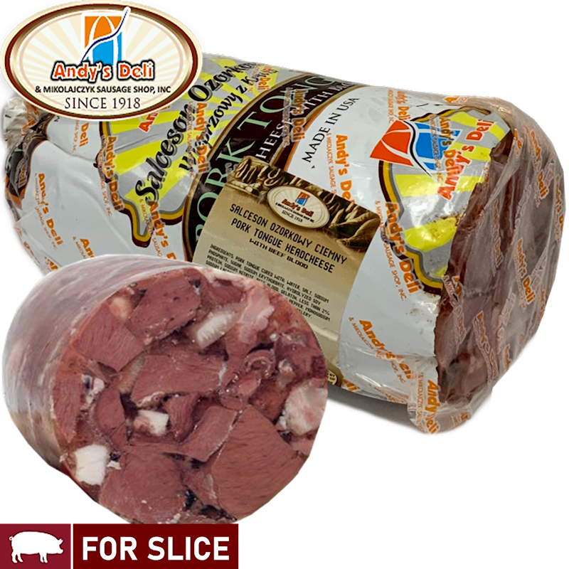 ANDY'S DELI Pork Tongue Headcheese with Beef Blood / Salceson Ozorkowi Ciemny ~4lbs