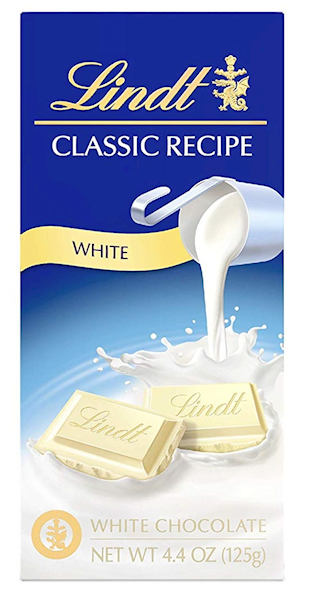 Lindt White Chocolate Bar Classic Recipe 125g/12pack