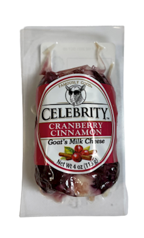 Celebrity Goat Cheese, Cranberry & Cinnamon 113g/12pack