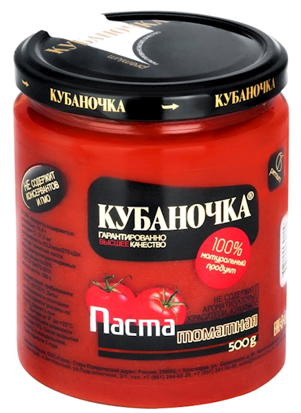 Kubanochka Tomato Paste 500g/12pack