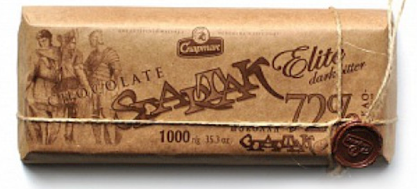 Spartak Chocolate Bar Bitter Elite, 72% Cocoa 1000g/2pack