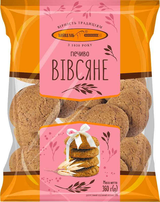Kyiv Hlib Oatmeal Cookies 360g/10pack