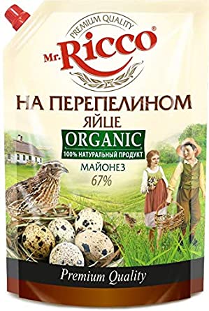 Mayonnaise Organic W/Quail Eggs 67% 800ml/6pack