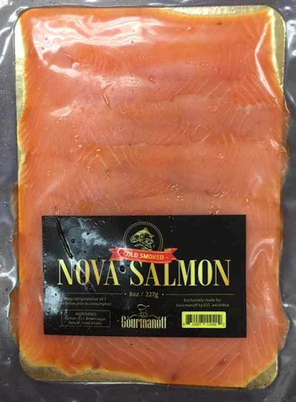 Gourmanoff Salmon Nova, Cold Smoked  227g