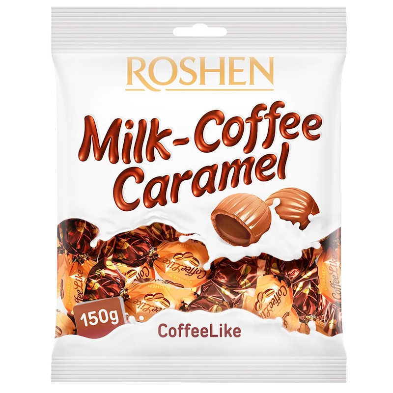 Roshen Candy, Milk & Coffee Caramel 150g/12pack