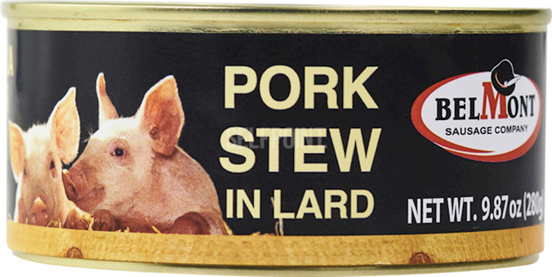 Belmont Pork Stew In Lard (Tushenka), Easy Open Can 280g/24pack