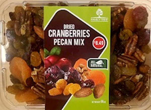 Family Tree Cranberries Pecan Mix, Dried 14oz/2pack