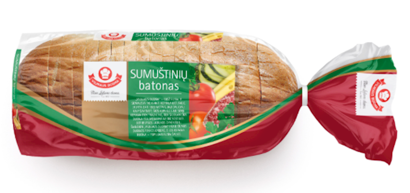 VILNIAUS DUONA Sumustiniu Batonas Sliced White Sandwich Bread 350g/5pack