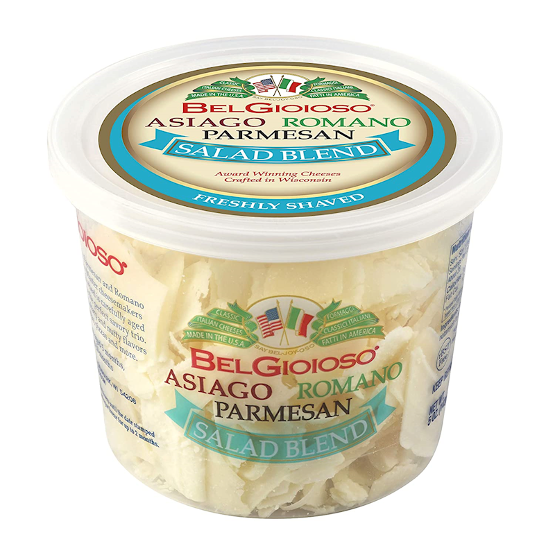 Belgioioso Cheese Parmesan, Asiago, Romano, Salad Blend 142g/12pack
