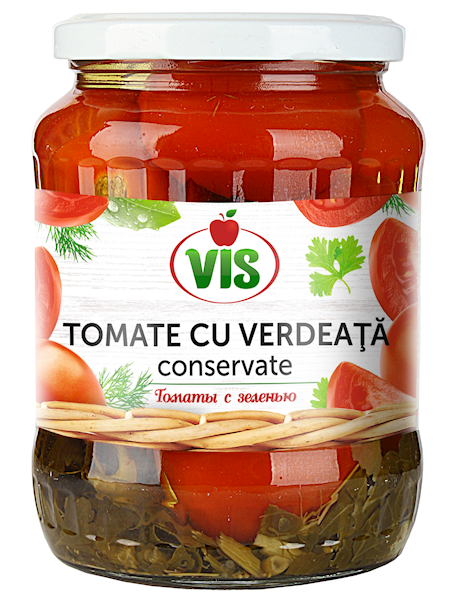 VIS Marinated Tomatoes with Greens 670g/12pack
