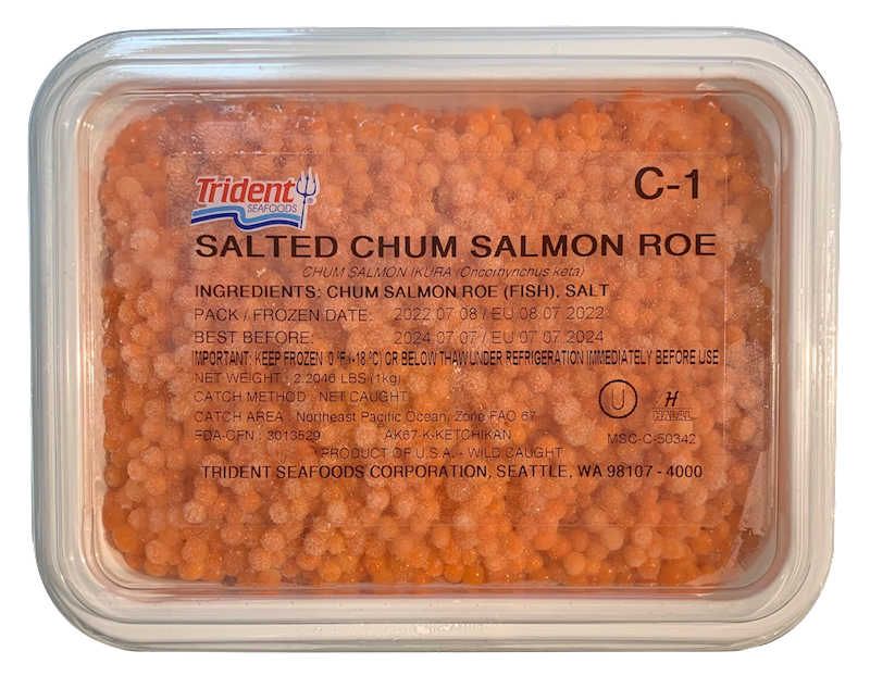TRIDENT Salted Chum Salmon Roe, C-1 1000g