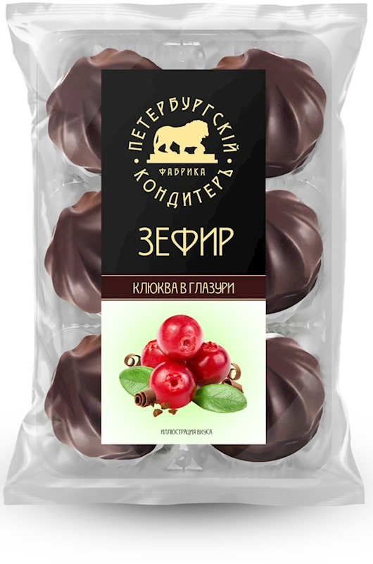 P. Konditer Glazed Cranberry Marshmallow (Zefir) 390g/12pack