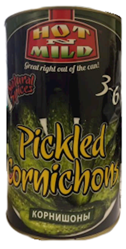Hot & Mild Cornichons, Pickled 4250g/3pack