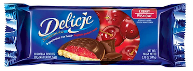 DELICJE Cookies with Cherry Jelly 147g/24pack