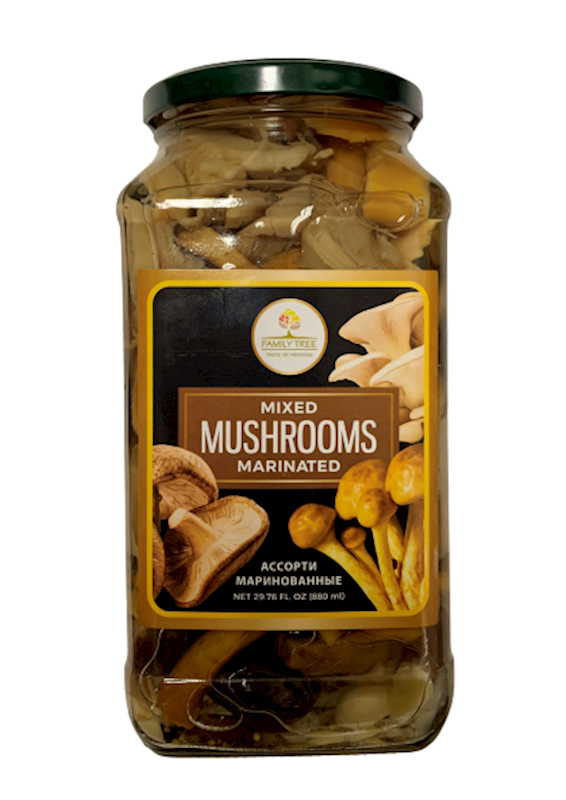 Family Tree Mushrooms Mix, Marinated 880ml/12pack