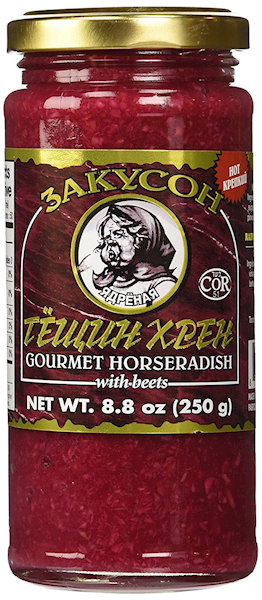 Zakuson Horseradish Gourmet, W/Beets 250g/12pack
