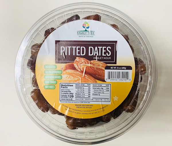 Family Tree Dried Pitted Dates 680g/12pack