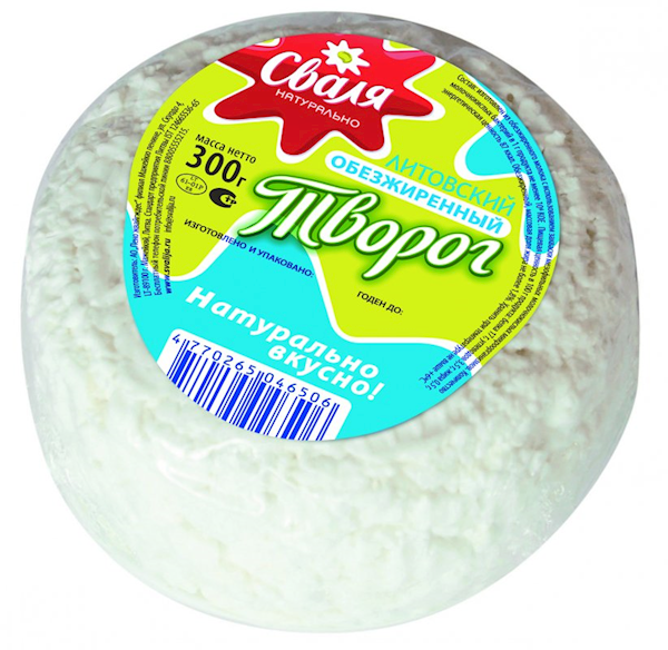Svalia Farmer's Cheese, Litovskiy 0.5% 300g/6pack