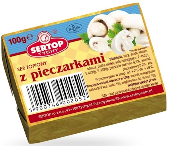Sertop Melted Cheese W/Champignons 100g/10pack