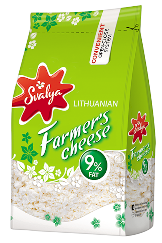 Svalia Farmer's Cheese Classic, Litovskiy  9% 370g/8pack
