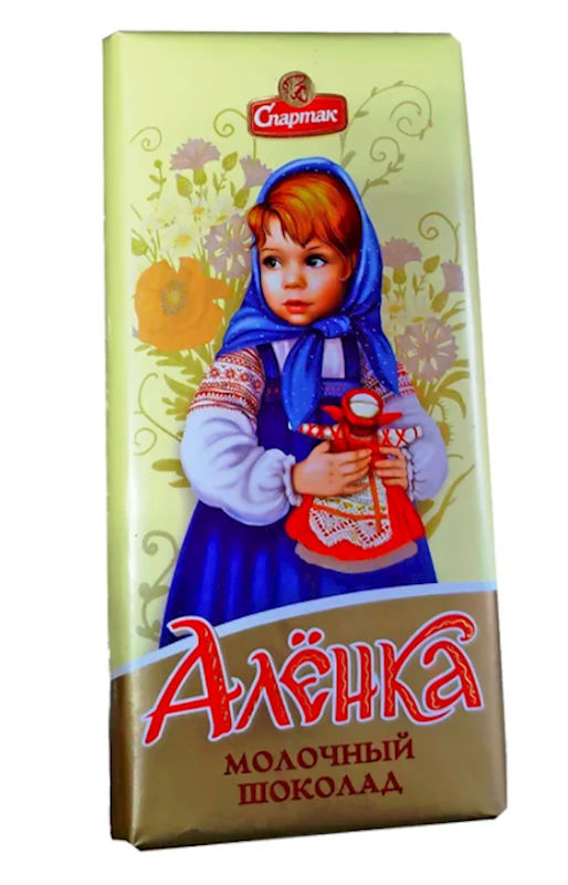 Spartak Milk Chocolate Bar, Alenka 90g/25pack