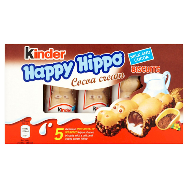 Kinder Chocolate Bar Happy Hippo, Cocoa Cream 100g/10pack