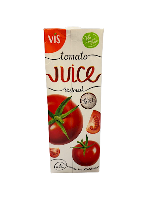 Vis Juice Tomato, W/Salt 1l/12pack