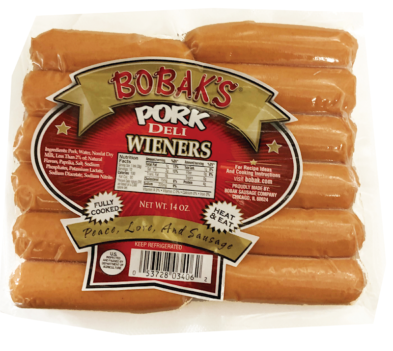 Bobak's Baby Pork Franks 14oz/2pack