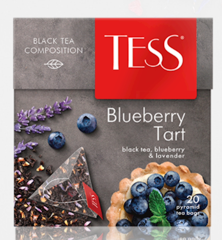 Tea Black, Blueberry Tart, W/ Lavender Pyramid Bags  36g/12pack