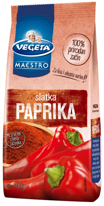 Podravka Paprika Slatka, Vegeta Red Sweet Ground Pepper 100g/10pack
